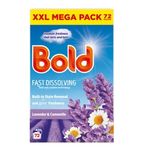 Bold Powder Laundry Detergent 3.6kg 72 Washes - Lavender & Camomile