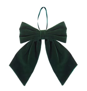 Winter Charm Medium Velvet Bow - Green