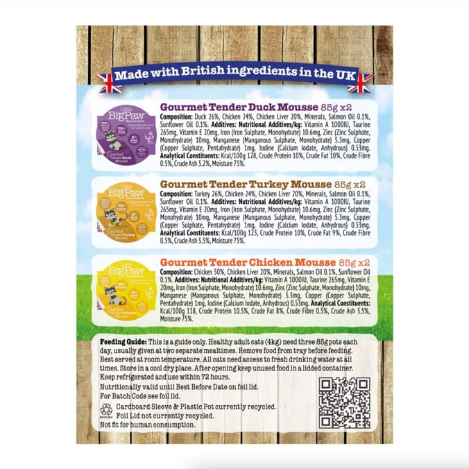 Little Big Paw Gourmet Seafood Mousse Selection Pouches 6 x 85g