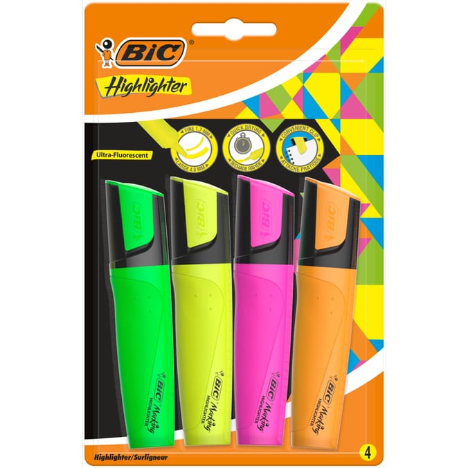 Bic Highlighter Pens 4 Pack