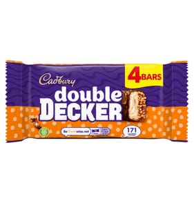 Cadbury Double Decker Chocolate Bar 4 Pack Multipack 149.2g