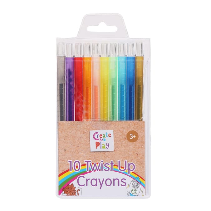 Create And Play 10 Twist Up Crayons 10 Pack