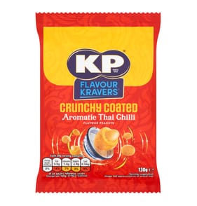 KP Flavour Kravers Crunchy Coated Aromatic Thai Chilli Peanuts 130g