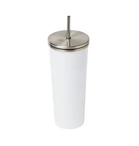  The Outdoor Living Collection Stainless Steel Tumbler w/ Straw - White