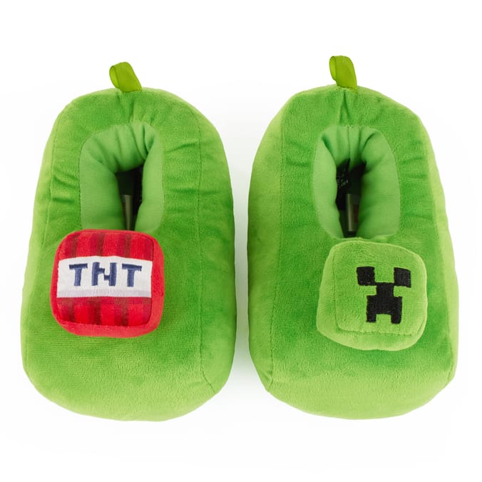 Minecraft Boys Plush Slippers