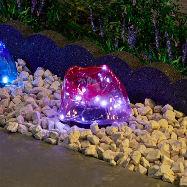 Firefly Ombre Rock Solar Stake Light | Home Bargains