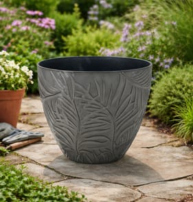Jardin Leaves Cluster Planter 38cm - Grey