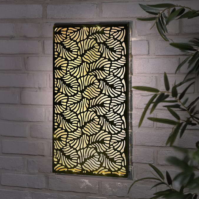 Firefly Large Metal Wall Art Solar Light