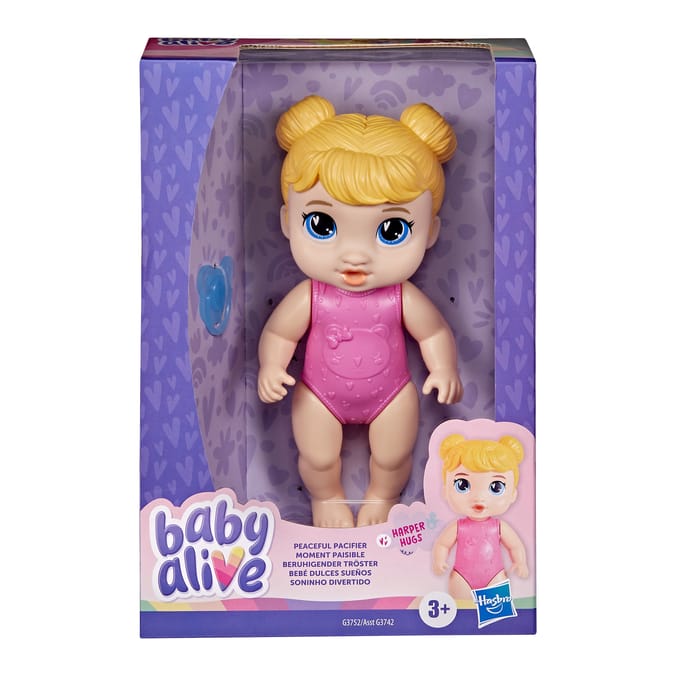 Baby Alive Peaceful Pacifier Blonde Hair Baby Doll