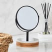 Bathroom Bamboo Mirror - Black