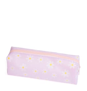 Stationery Store Daisy Printed Pencil Case - Purple