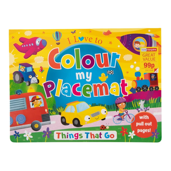  Colour My Placemat - Things That Go 