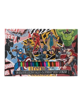 Marvel Avengers Colouring Pad & 24 Felt Pens