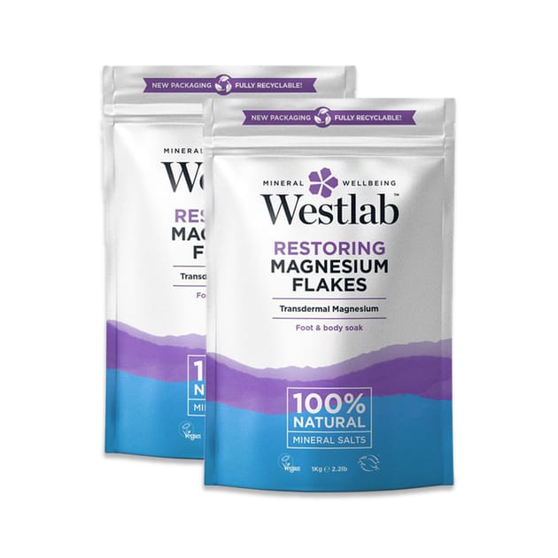 Westlab Restoring Magnesium Flakes 1kg x2 Home Bargains