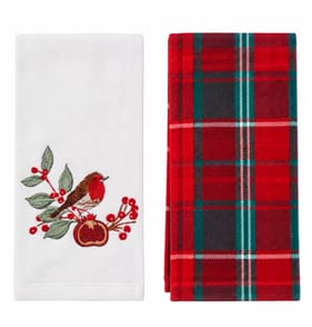 Festive Feeling Tea Towels 2 Pack - Robin