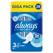 Always Ultra Pads Day & Night Sanitary Towels with Wings 28s - Size 3