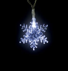 Prestige LED Cool White 10 Christmas String Lights - Snowflake
