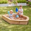 Liberty House Toys Kids Boat Sandpit with Seating and Cover