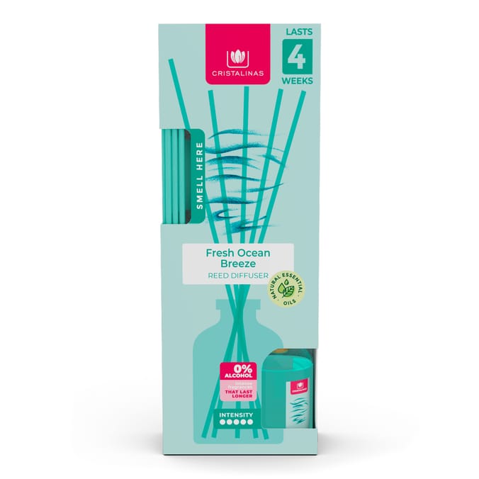 Cristalinas Reed Diffuser 25ml - Fresh Ocean Breeze