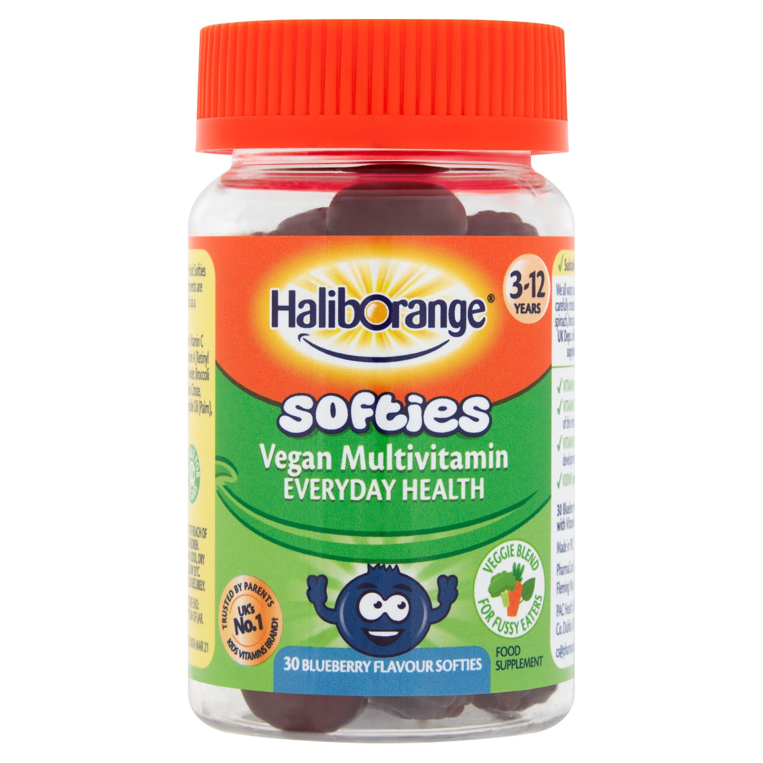 Haliborange Haliborange Vegan Multivitamin Blueberry Flavour Softies 30s | Home ...