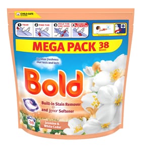 Bold PODS Washing Capsules 38 Washes - Jasmine & White Cedar 