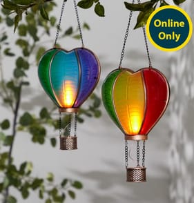 Firefly 2 Heart Shaped Hot Air Balloon Solar Lights