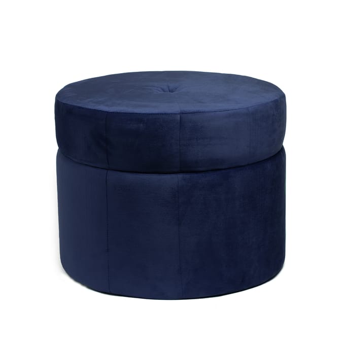 Home Collections Round Velvet Pouf