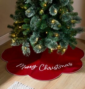 Festive Feeling Christmas Tree Skirt - Merry Christmas