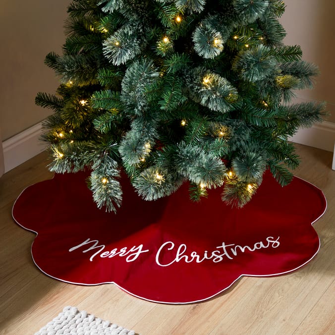 Festive Feeling Christmas Tree Skirt - Merry Christmas