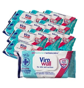 Virowall Anti-Bacterial Wipes 70s x12