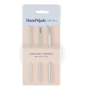 Hand Made With Love Crochet Hooks 3 Pack