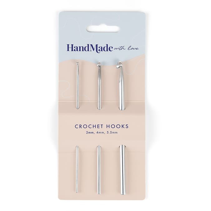 Hand Made With Love Crochet Hooks 3 Pack