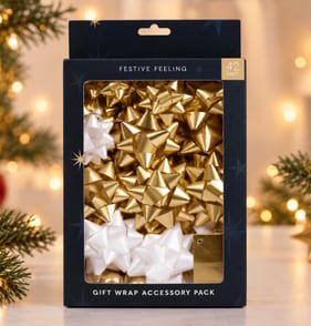 Festive Feeling Gift Wrap Accessory 42 Pack - Gold