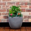 Strata Square Top Round Base Planter - Small