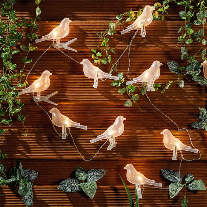 Firefly 10 Clip-On Bird String Solar Lights