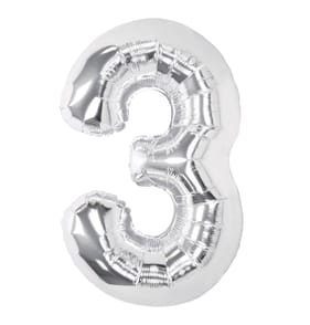 Lets Party Silver Foil 3 Balloon