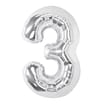 Lets Party Silver Foil 3 Balloon