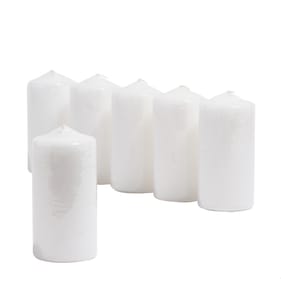 Wickford & Co Unscented Small Pillar Candle x6