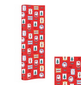 Sleigh Bells 12Metre Wrapping Paper - Red Santa