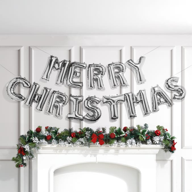 Festive Feeling Merry Christmas Balloon Banner