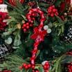 Festive Feeling Alpine Woods Christmas Candy Cane With Bow