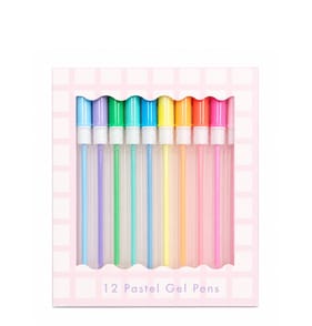 Back To School Pastel Gel Pens 12 Pack