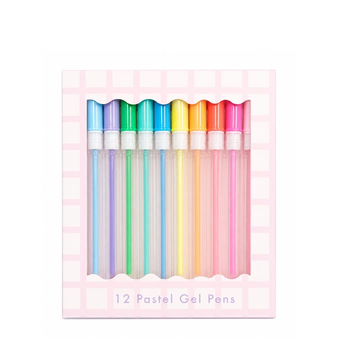 Back To School Pastel Gel Pens 12 Pack