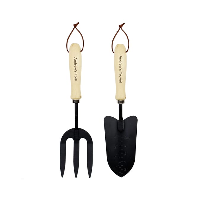 Personalised Fork Trowel Set Home Bargains