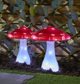 Firefly Mushroom Stake Solar Light