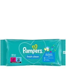 Pampers Fresh Clean Baby Wet Wipes 52's