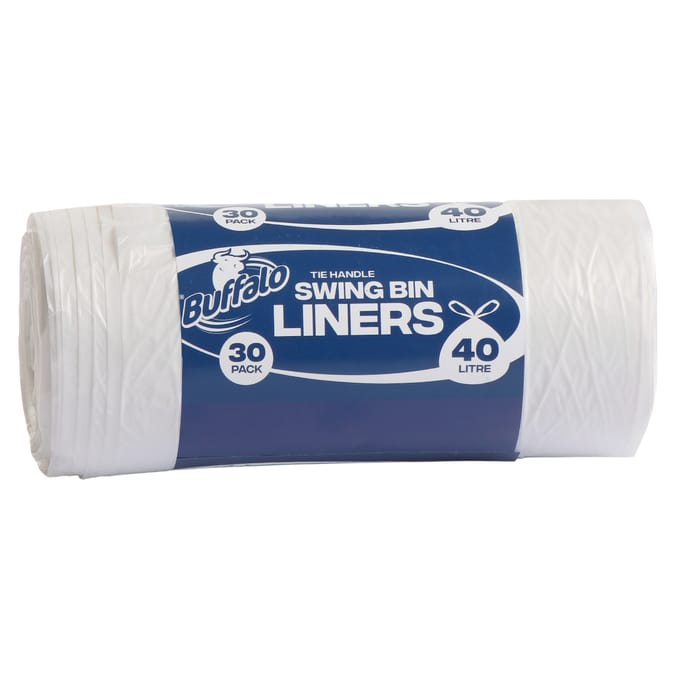 Buffalo Tie Handle Swing Bin Liners 40 Litre 30 Pack