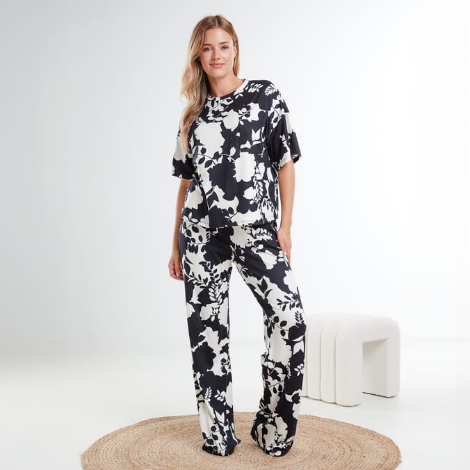Originals Black & White Floral Pyjamas
