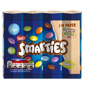 Smarties Milk Chocolate Tube 4 Pack Multipack 136g