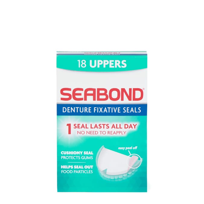 Seabond Denture Fixative Seals Uppers 18's